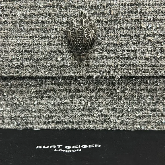 Kurt Geiger Small Shoreditch Metallic Tweed Crossbody Bag - Picture 10 of 13